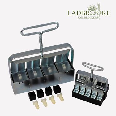 Startpaket, Soil Blocker, Micro 20, Mini 4, jordblockspress, frösådd, hållbar odling, plugginsatser, kubinsatser, plastfria alternativ, odlingstillbehör