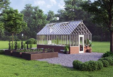 Garden Room Classic puukasvihuone ruotsalaisesta furu puusta.