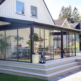 Lasiterassielementti kevät-syksy WG 50 tummanharmaa